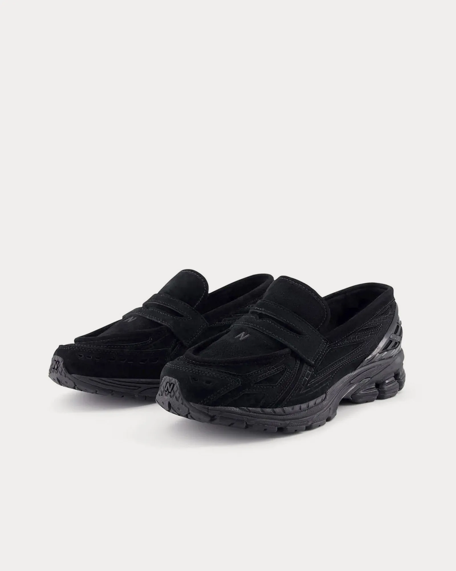 1906L Suede Black / Black Cement Loafers