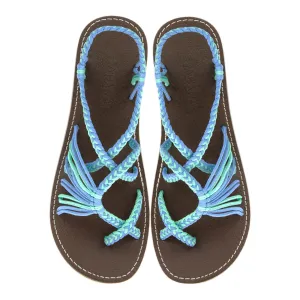 Banyan - Turquoise Sky Blue Rope Sandals