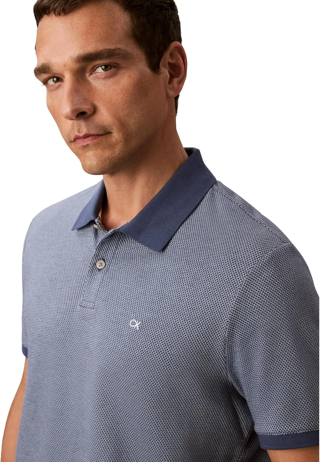 Calvin Klein Men's Jacquard Refined Polo