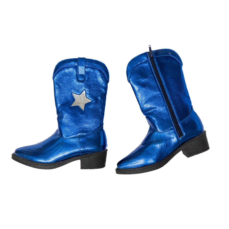 CHILD PREMIUM BLUE METALLIC BOOTS - SIZE 11/12