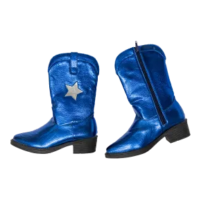CHILD PREMIUM BLUE METALLIC BOOTS - SIZE 11/12
