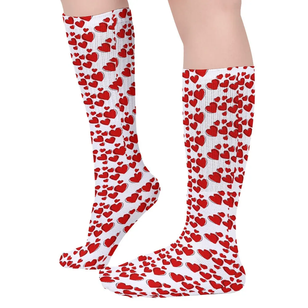 Dancing Hearts Breathable Stocking Socks (Pack of 5)