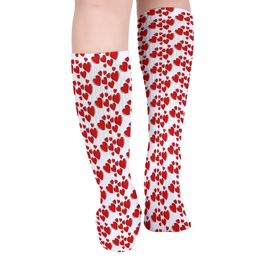 Dancing Hearts Breathable Stocking Socks (Pack of 5)