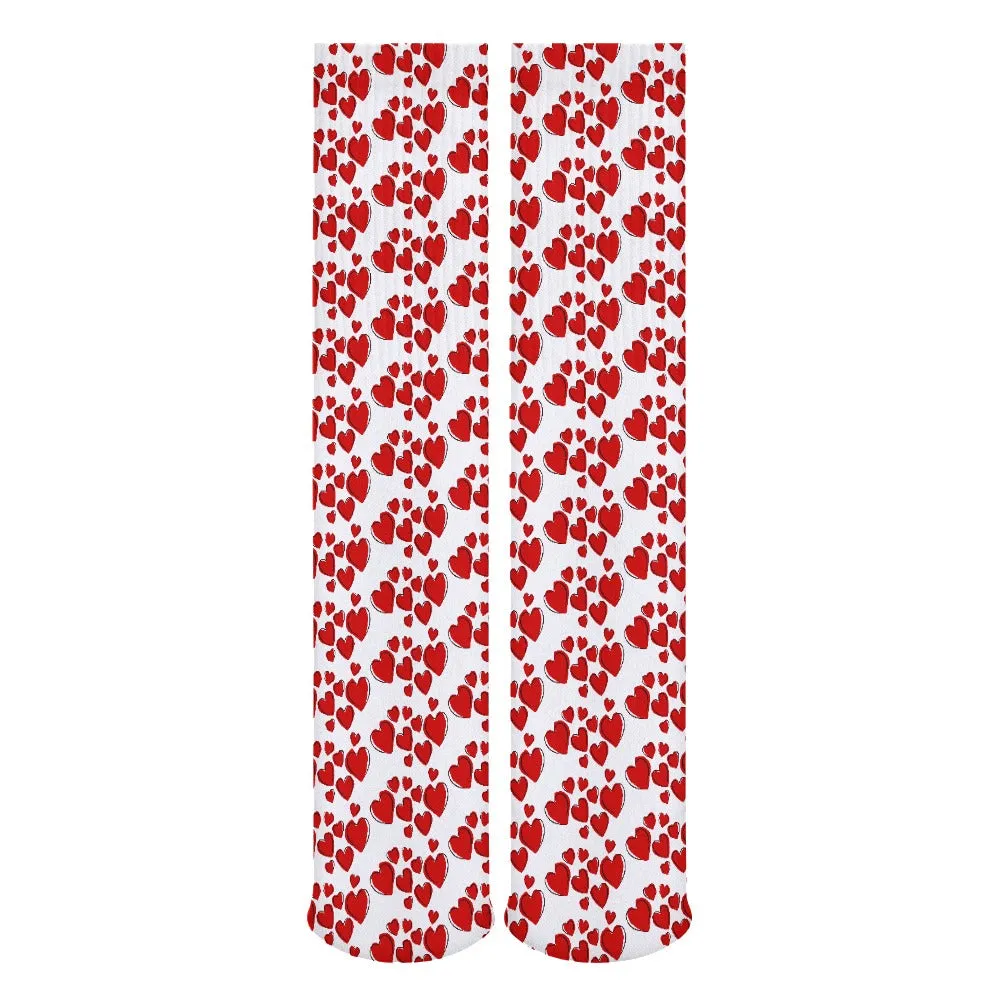 Dancing Hearts Breathable Stocking Socks (Pack of 5)