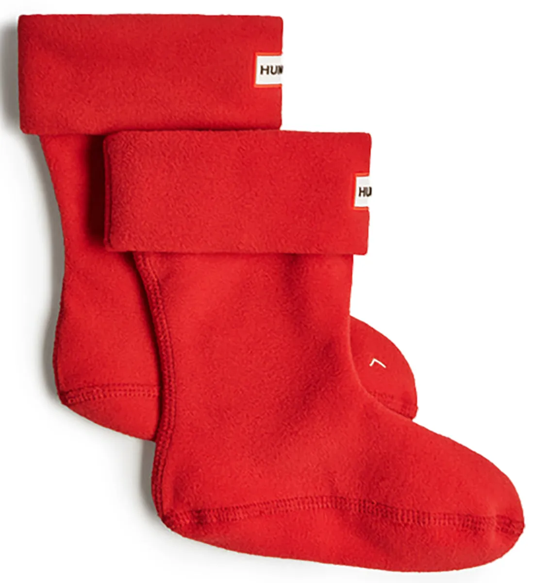 Hunter Welly Fleece Socks In Red For Kids