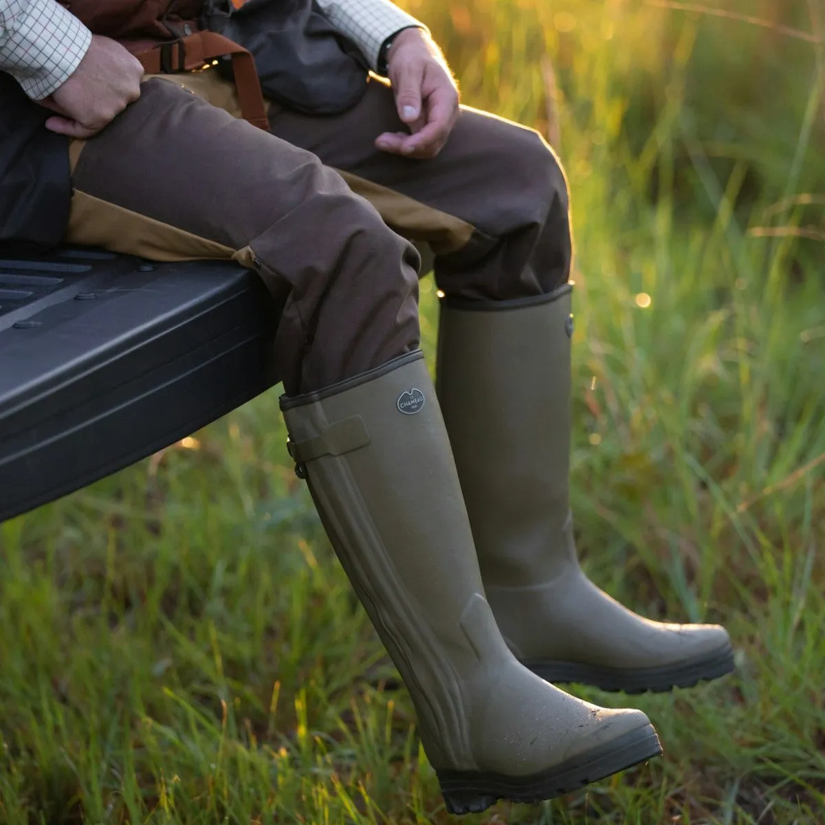 Le Chameau Men's Chasseur Neoprene Lined Boot - Iconic Green