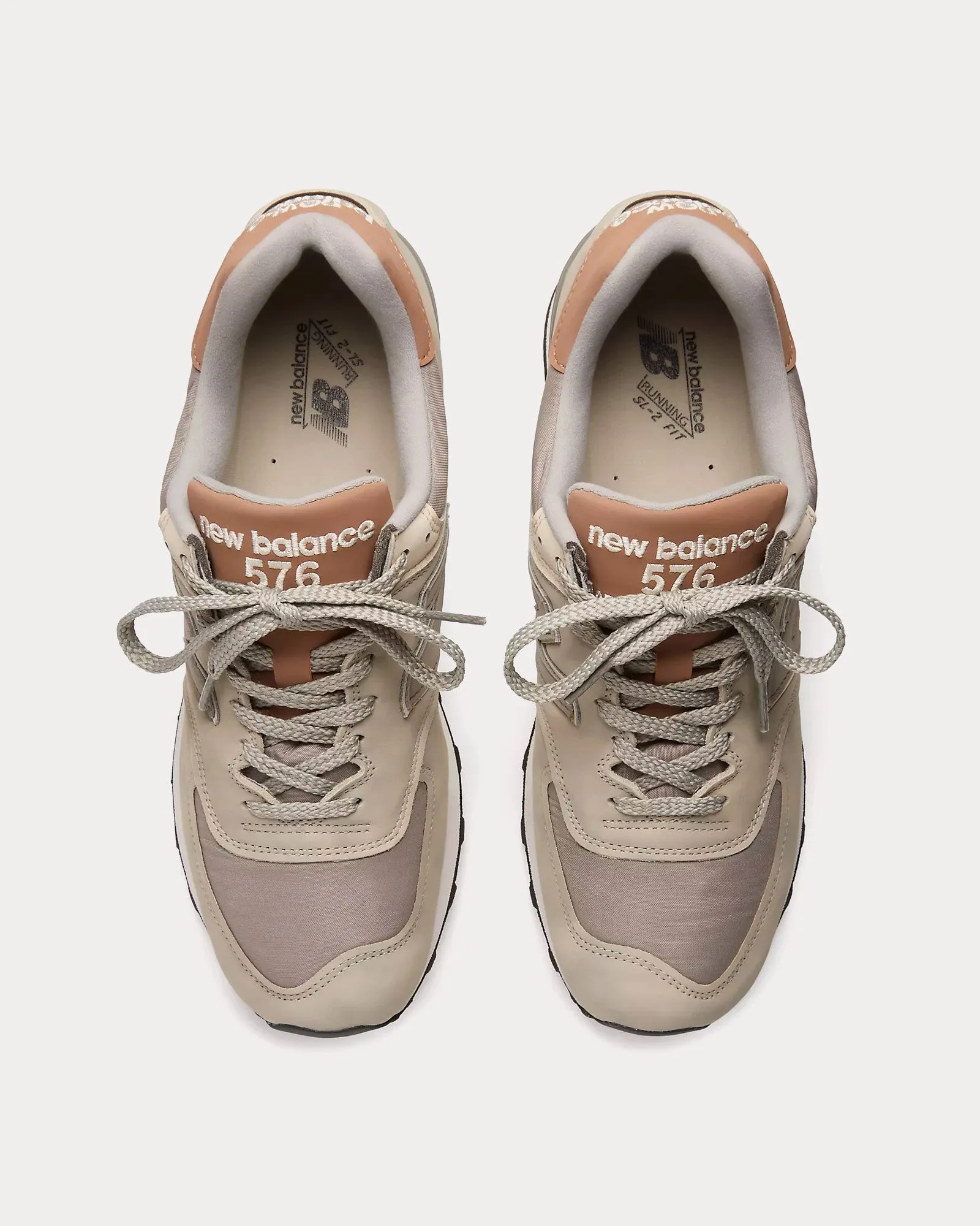 MADE in UK 576 Nostalgic Sepia Moonstruck / Elephant Skin Coco Mocca Low Top Sneakers