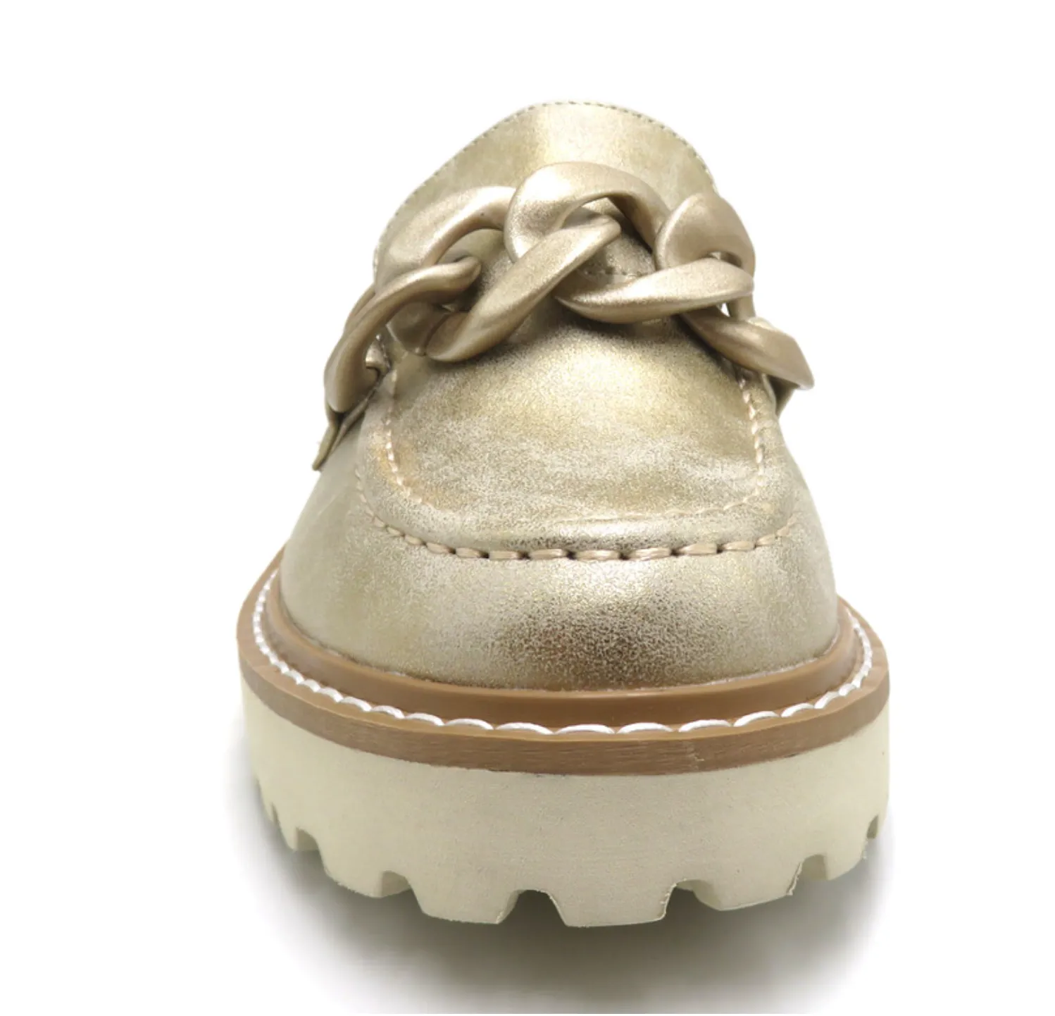 Mora Slip On Loafer - Gold