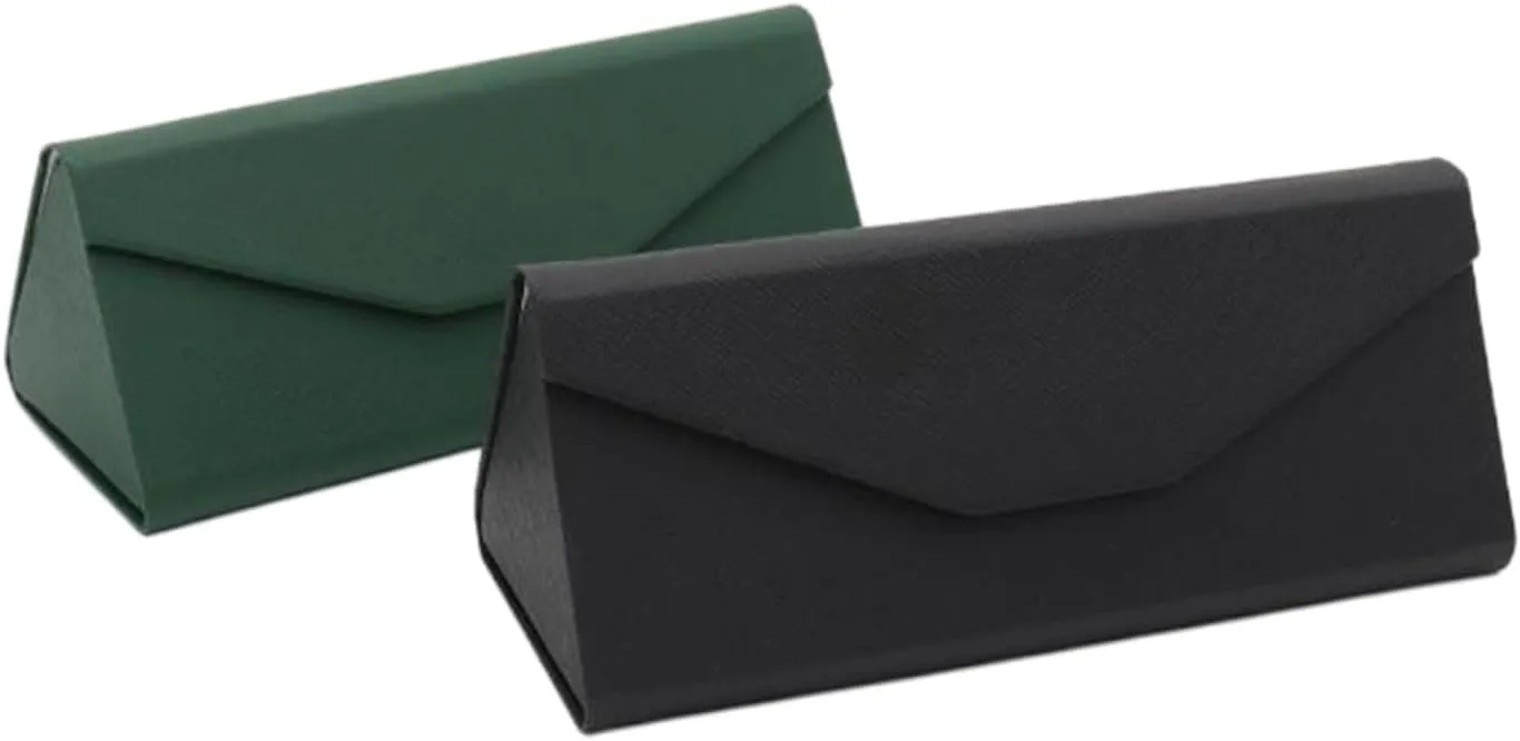 Real Sic Glasses Case for Men and Women - Magnetic Folding Hard Shell Sunglass Holder - Inspired by Solid Color