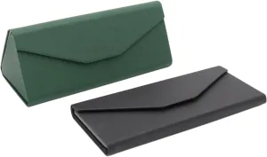 Real Sic Glasses Case for Men and Women - Magnetic Folding Hard Shell Sunglass Holder - Inspired by Solid Color