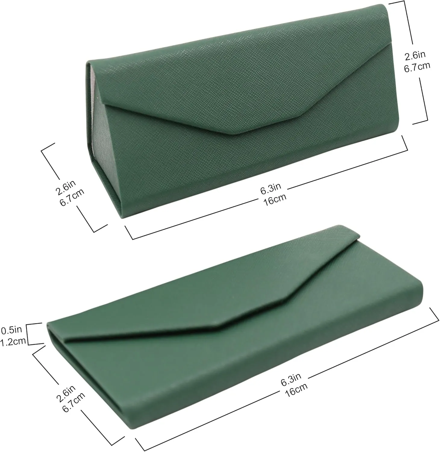 Real Sic Glasses Case for Men and Women - Magnetic Folding Hard Shell Sunglass Holder - Inspired by Solid Color