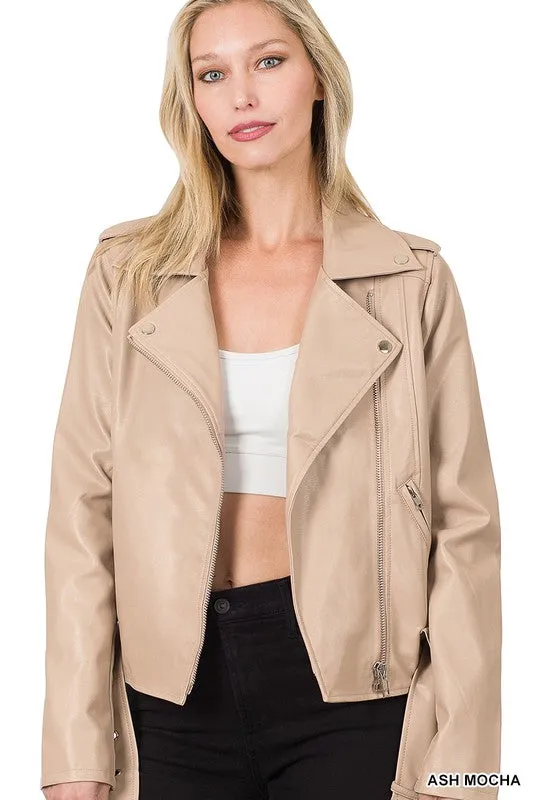 Vegan Leather Biker Jackets