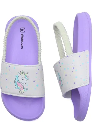 WateLves Toddler Boys Girls Slides Sandals for Swim Beach Kids Water Shoes Casual Summer Slippers