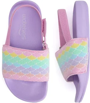 WateLves Toddler Boys Girls Slides Sandals for Swim Beach Kids Water Shoes Casual Summer Slippers